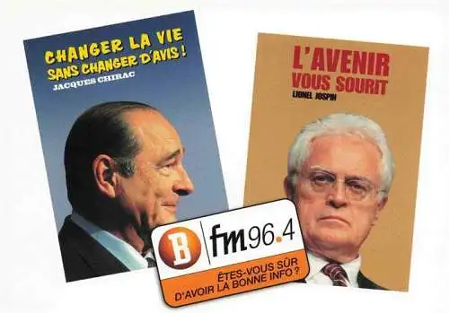 AK / Ansichtskarte  Radio Politik Jacques Chirac Lionel Jospin