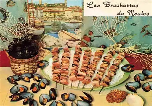 AK / Ansichtskarte  Rezept Recette-- les Brochettes de Moules