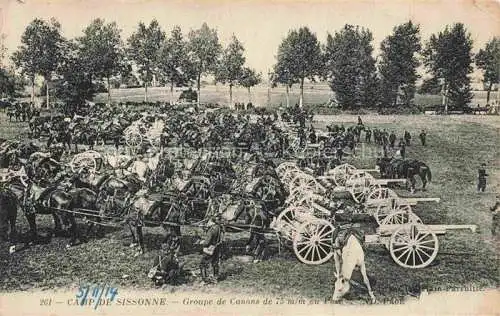 AK / Ansichtskarte  Camp-de-Sissonne 02 Aisne Groupe de Canons