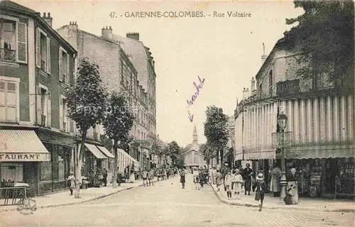 AK / Ansichtskarte  Garenne-Colombes La Rue Voltaire