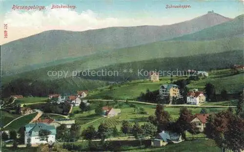 AK / Ansichtskarte  Brueckenberg Krummhuebel Riesengebirge PL Panorama Blick nach der Schneekoppe