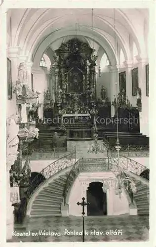 AK / Ansichtskarte  Brandeis Elbe Brandys nad Labem-Stara Boleslav CZ Kostel sv. Václava pohled k hlav oltári Kirche Innenansicht Altar