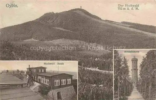 AK / Ansichtskarte  Oybin Sachsen Landschaftspanorama Hochwald Baude Aussichtsturm