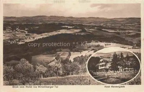 AK / Ansichtskarte  Hirschberg  JELENIA GORA Riesengebirge Schlesien PL Panorama Blick vom Hotel ins Hirschberger Tal Hotel Hainbergshoeh