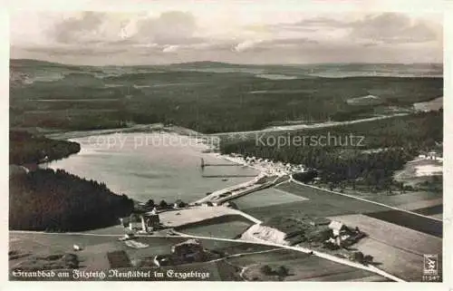 AK / Ansichtskarte  Neustaedtel Schneeberg Erzgebirge Sachsen Strandbad am Filzteich