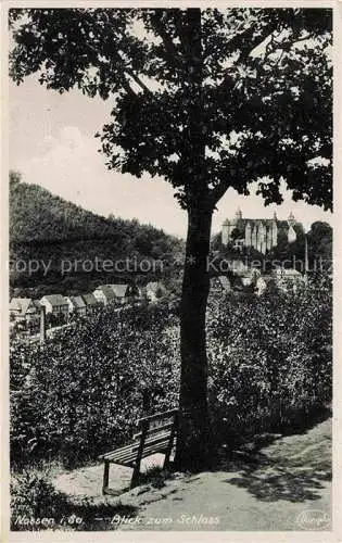 AK / Ansichtskarte  Nossen Panorama Blick zum Schloss