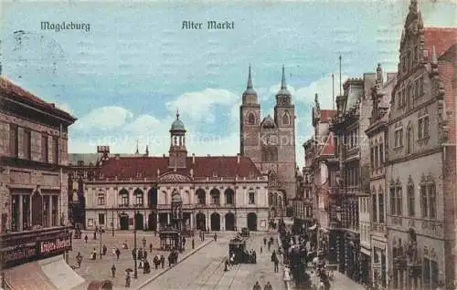 AK / Ansichtskarte  MAGDEBURG Alter Markt Kirche