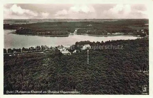 AK / Ansichtskarte  Scharmuetzelsee Bad Saarow Brandenburg Panorama Seeblick Hotel Restaurant Pension Seeblick