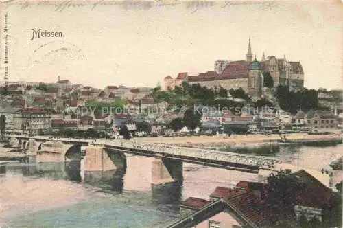 AK / Ansichtskarte  MEIssEN Elbe Sachsen Panorama Blick ueber die Elbe zur Albrechtsburg