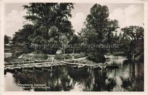 AK / Ansichtskarte  MAGDEBURG Stadtpark Faehrhaus Adolf Mittag See