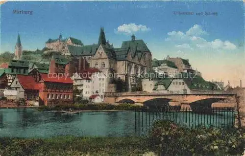 AK / Ansichtskarte  MARBURG  LAHN Universitaet und Schloss