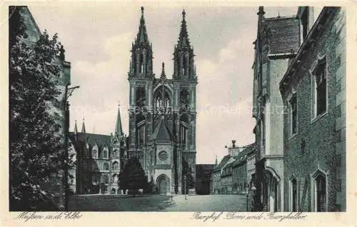 AK / Ansichtskarte  MEIssEN Elbe Sachsen Burghof Dom und Burgkeller 1000jaehrige Stadt