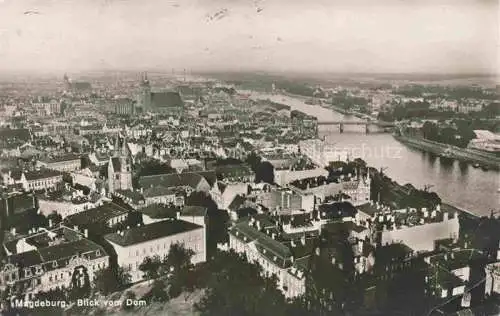 AK / Ansichtskarte  MAGDEBURG Panorama Blick vom Dom