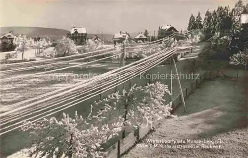 AK / Ansichtskarte  Masserberg Kurhausstrasse im Rauhreif Winterlandschaft