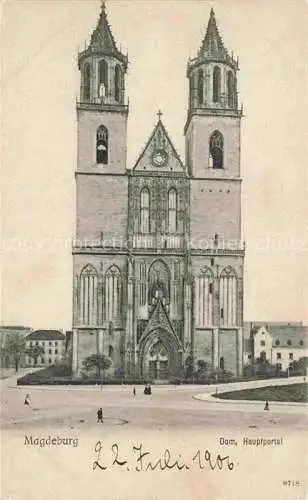 AK / Ansichtskarte  MAGDEBURG Dom Hauptportal