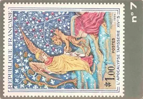AK / Ansichtskarte  Briefmarken auf AK Timbres Postage Francobollo-- Ponstyl antalgique France Paris