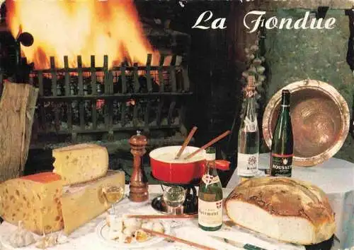 AK / Ansichtskarte  Rezept Recette-- la Fondue dans les Alpes