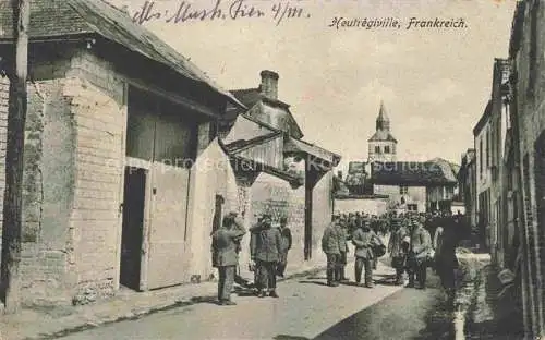 AK / Ansichtskarte  Heutregiville REIMS 51 Marne Strassenpartie Soldaten