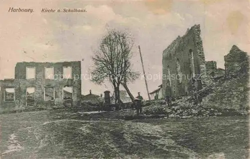 AK / Ansichtskarte  Harbouey Luneville 54 Meurthe-et-Moselle Kirche und Schulhaus