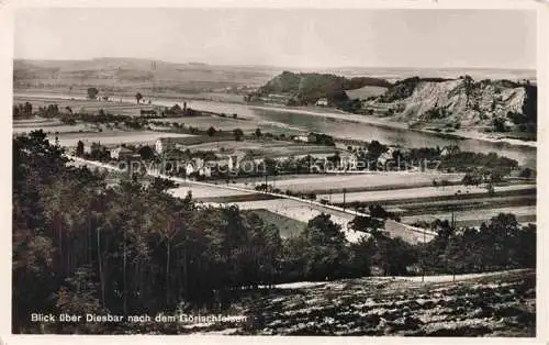 AK / Ansichtskarte  Diesbar-Seusslitz Nuenchritz Sachsen Panorama mit Goerischfelsen