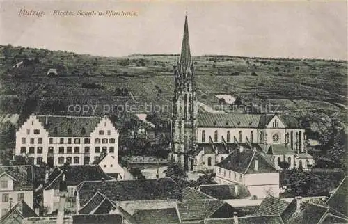 AK / Ansichtskarte  Mutzig Molsheim Alsace 67 Bas Rhin Kirche Schul und Pfarrhaus