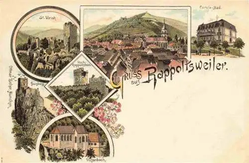 AK / Ansichtskarte  Rappoltsweiler Elsass Ribeauville 68 Haut-Rhin St Ulrich Carola Bad Panorama Hoch Rappoltstein Giersberg Duegenbach