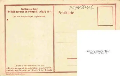 AK / Ansichtskarte  Haynsburg Burgenlandkreis Sachsen-Anhalt Alte Haynsburger Papiermuehle