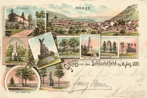 AK / Ansichtskarte  Gorze 57 Moselle Panorama St Clement Denkmaeler von dem Schlachtfeld Aug 1870