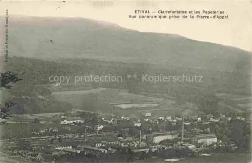 AK / Ansichtskarte  Etival-Clairefontaine Saint-Die 88 Vosges Clairefontaine et les Papeteries Vue panoramique prise de la Pierre d'Appel