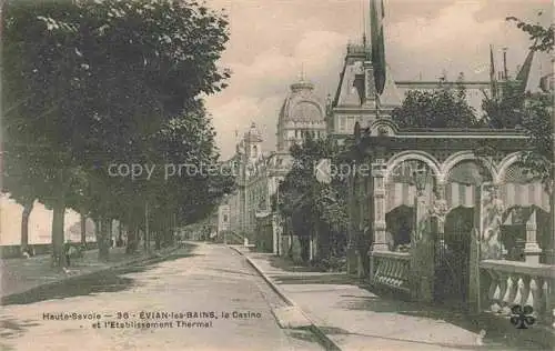 AK / Ansichtskarte  Evian-les-Bains 74 Haute-Savoie Le Casino et l'Etablissement Thermal