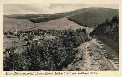 AK / Ansichtskarte  Oberwiesenthal Erzgebirge Panorama Kurort Deutschlands hoechste Stadt mit Keilberg