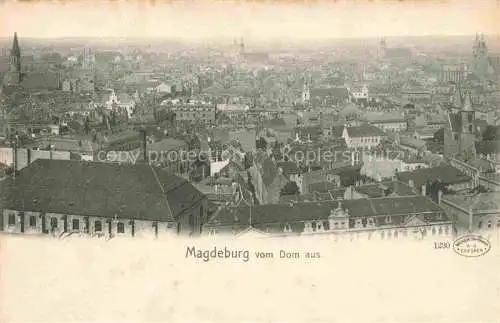 AK / Ansichtskarte  MAGDEBURG Stadtpanorama Blick vom Dom aus