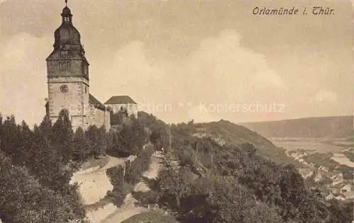 AK / Ansichtskarte  Orlamuende Panorama Blick zur Kirche