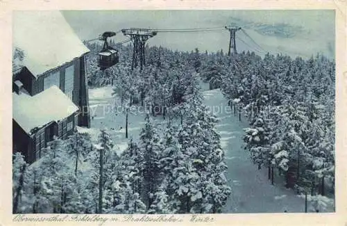 AK / Ansichtskarte  Oberwiesenthal Erzgebirge Winterpanorama mit Drahtseilbahn