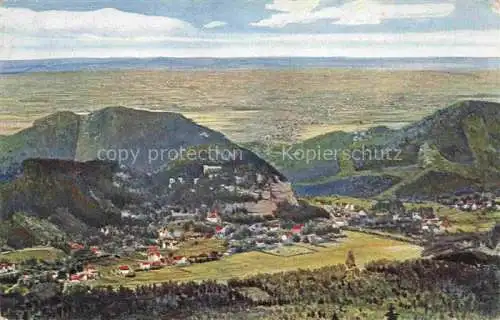 AK / Ansichtskarte  Oybin Sachsen Panorama Blick nach Oybin und Zittau Blick vom Hochwald Kuenstlerserie Hochwald No. 1798