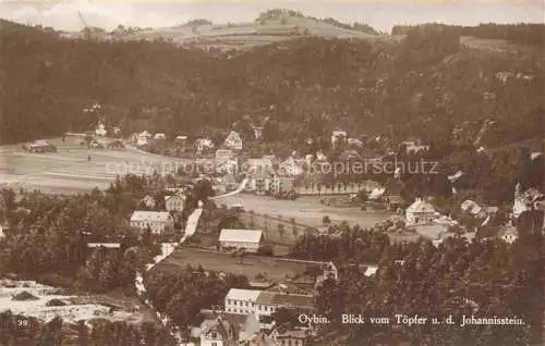 AK / Ansichtskarte  Oybin Sachsen Panorama Blick vom Toepfer und Johannisstein Zittauer Gebirge