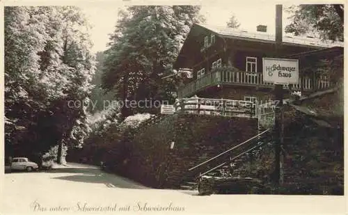 AK / Ansichtskarte  Schwarzburg Rudolstadt Thueringen Schweizerhaus im unteren Schwarzatal