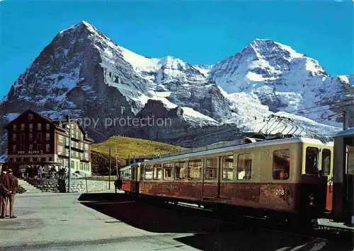 AK / Ansichtskarte  Zahnradbahn Standseilbahn Furniculaire Rack Railway-- Kleine Scheidegg Eiger Moench