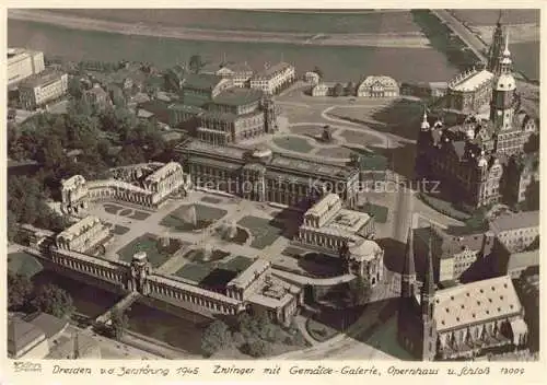 AK / Ansichtskarte  Foto Hahn Nr. 13004 Dresden Zerstoerung Zwinger Gemaelde Galerie Operhaus Schloss