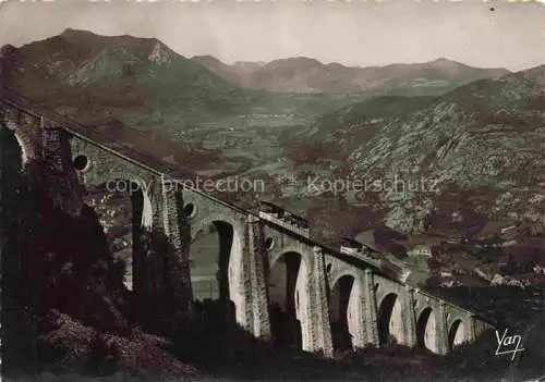 AK / Ansichtskarte  Zahnradbahn Standseilbahn Furniculaire Rack Railway-- Lourdes Funiculaire Pic du Jer. Le Viaduc