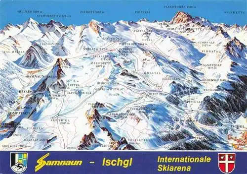 AK / Ansichtskarte  Ski-Abfahrt Skiing-- Ischgl Samnaun Schweiz