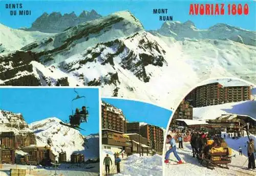 AK / Ansichtskarte  Sessellift Chairlift Telesiege Avoriaz Haute Savoie Mont Ruan