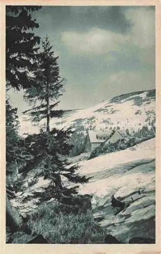 AK / Ansichtskarte  Schreiberhau Szklarska Poreba Riesengebirge PL Serie Schlesische Gebirgsbilder nach Original-Aufnahme von O. Blau Nr. 22 Fruehling an der alten schlesischen Baude