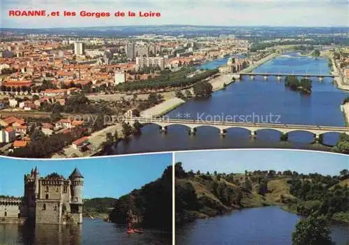 AK / Ansichtskarte  Roanne 42 Loire La ville Château de la Roche et les Gorges de la Loire