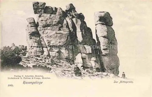 AK / Ansichtskarte  Podgorzyn Jelenia Gora Giersdorf Riesengebirge PL Mittagstein Felsformationen Riesengebirge