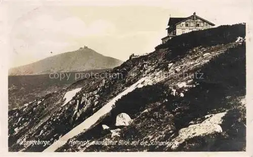 AK / Ansichtskarte  Krummhuebel Karpacz Riesengebirge PL Prinz Heinrich Baude mit Blick auf die Schneekoppe