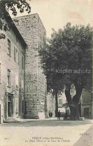 AK / Ansichtskarte  Vence-la-Jolie GRAssE 06 Alpes-Maritimes La Place Thiers et la Tour du Chateau