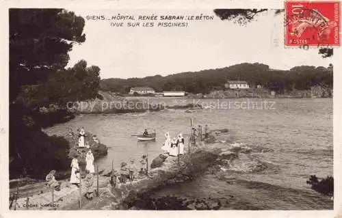 AK / Ansichtskarte  Giens Hyeres TOULON 83 Var Hopital Renee Sabran Ile Beton Vue sur les Piscines