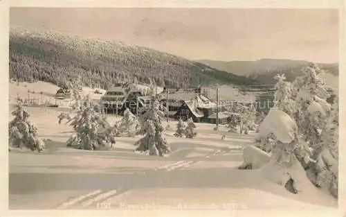 AK / Ansichtskarte  Spindelmuehle Riesengebirge Spindleruv Mlyn CZ Winterpanorama mit Adolfbaude