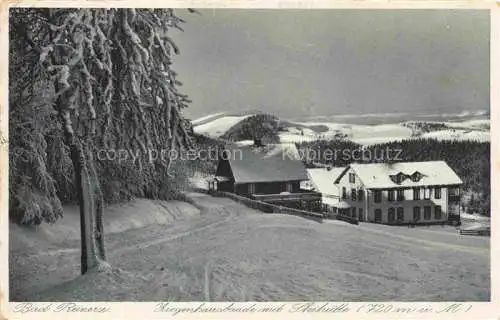 AK / Ansichtskarte  Bad Reinerz Niederschlesien Duszniki-Zdroj PL Ziegenhausbaude mit Skihuette Winterpanorama